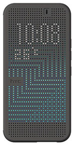 Калъф тефтер DOT VIEW Оригинален за HTC Desire 620G сив графит